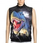 Vest LaoNonZhuang Tyrannosaurus Rex Homem Padrão Fibra + Plu