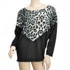 YLY-A3645 elegante estilo Leopard Algodão Sexy Long-mangas T