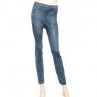 Algodão Padrão clássico jeans + tecidos elásticos Leggings M