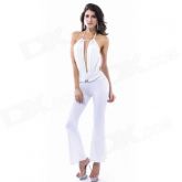 8251-1 vestido elegante Sexy Yoga geral - Branco