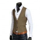 Vest Muge M08 poliéster tafetá moda masculina - Khaki (taman